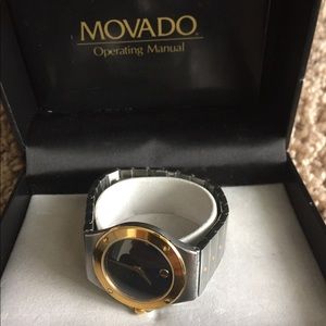 Classic Movado watch with gold dots